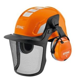 STIHL Advance X-Vent BT Chainsaw Safety Helmet, Blue Tooth Ear Defender and Mesh Visor