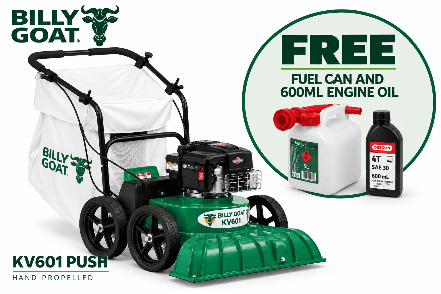 Billy Goat KV601 Powerful Wheeled Litter & Leaf Vacuum