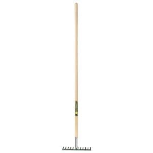 Bulldog Garden Rake 14 Tooth 60" Straight Ash Handle