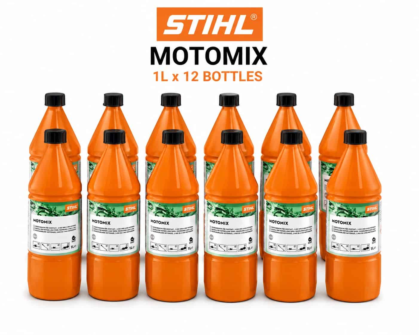 STIHL MotoMix 1ltr Premixed 2 Stroke Premium Fuel – 1L Motomix x12 Pack