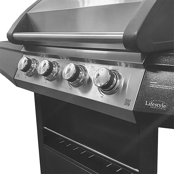 Lifestyle Grenada 4+1 Gas Burner BBQ Grill (LFS966BLK)