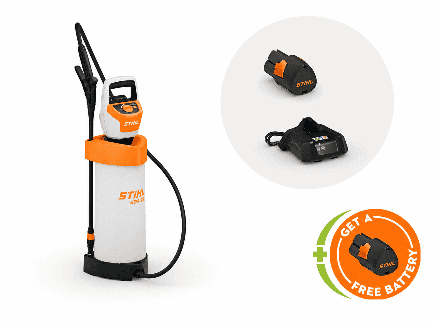 STIHL SGA 30 5L Cordlless Sprayer (SET)- AS System
