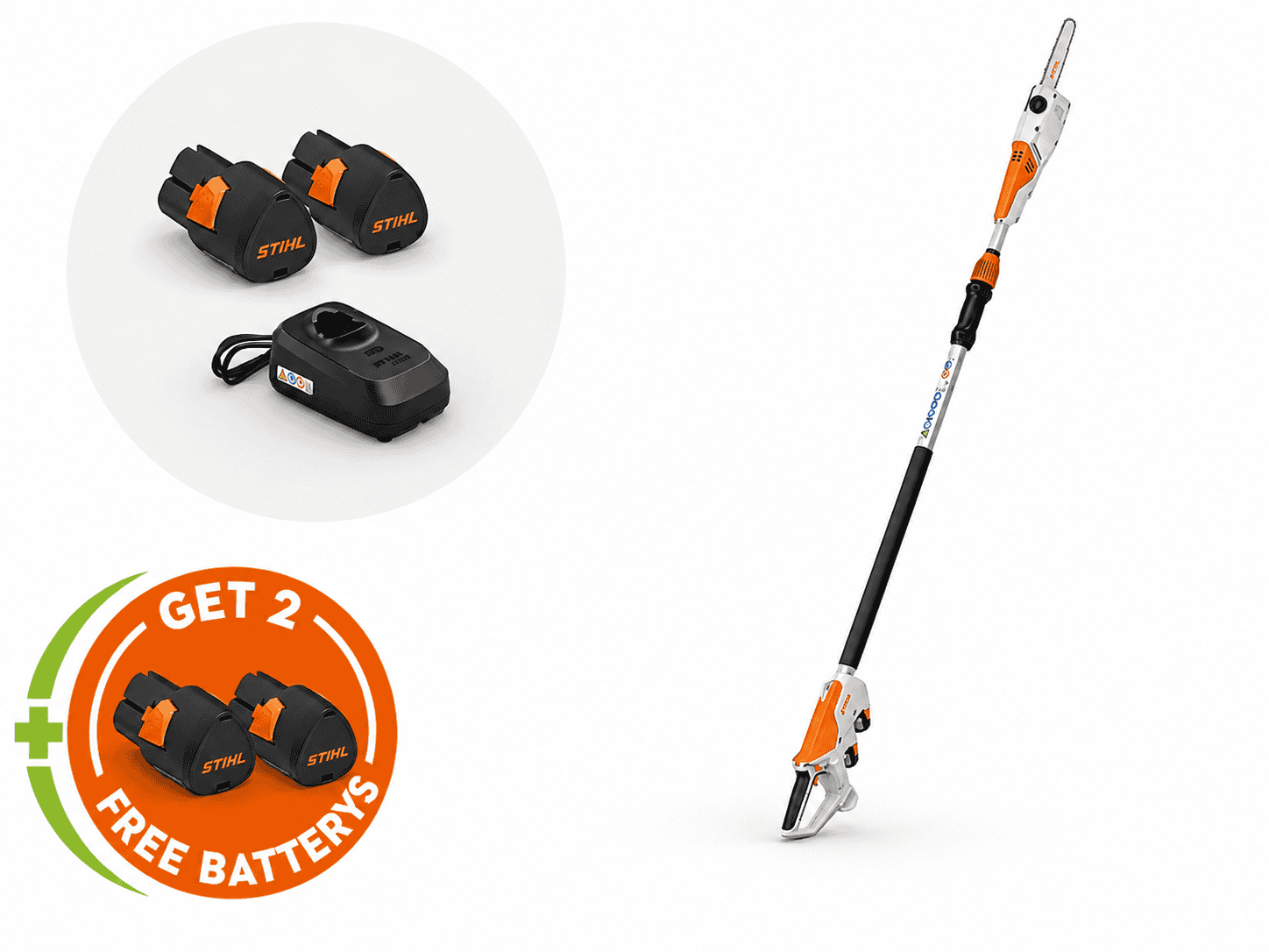 STIHL HTA 30 Cordless Lightweight Pole Saw (SET)- AS System